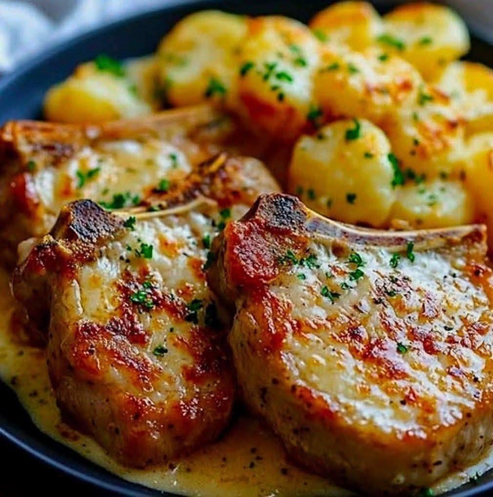 Bisteca de Porco ao Molho Cremoso