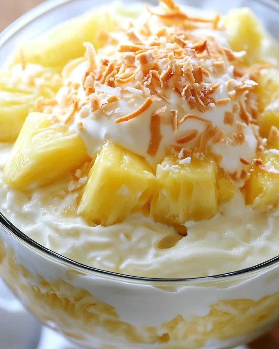 Creme de Coco com Abacaxi: Sobremesa Refrescante e Muito Fácil