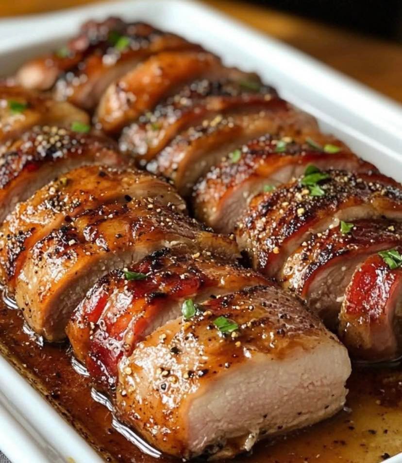 Lombo de Porco com Bacon e Açúcar Mascavo: Receita Suculenta