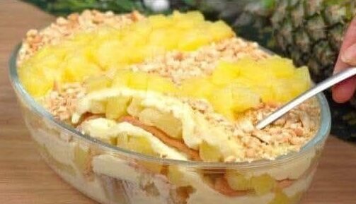 Pavê de Abacaxi Cremoso