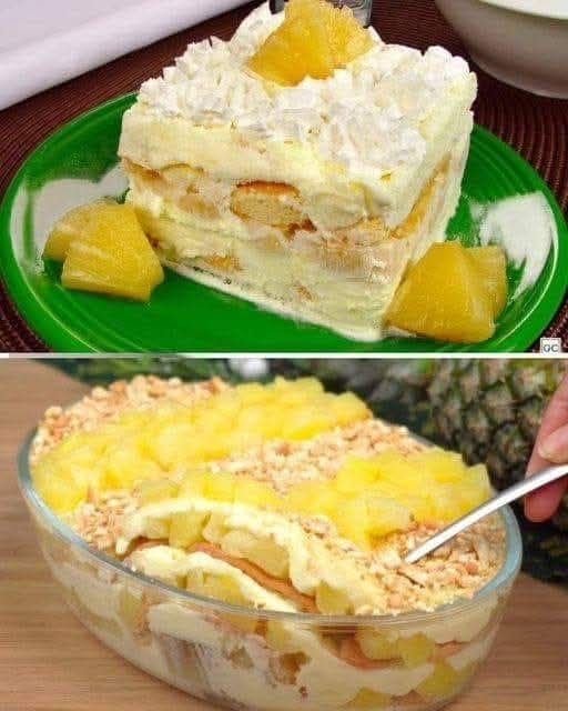 Pavê de Abacaxi Cremoso