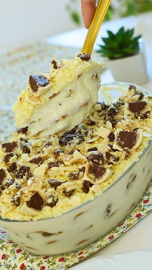 Pavê de Ouro Branco Cremoso: Receita Gourmet Fácil e Venda em Potes