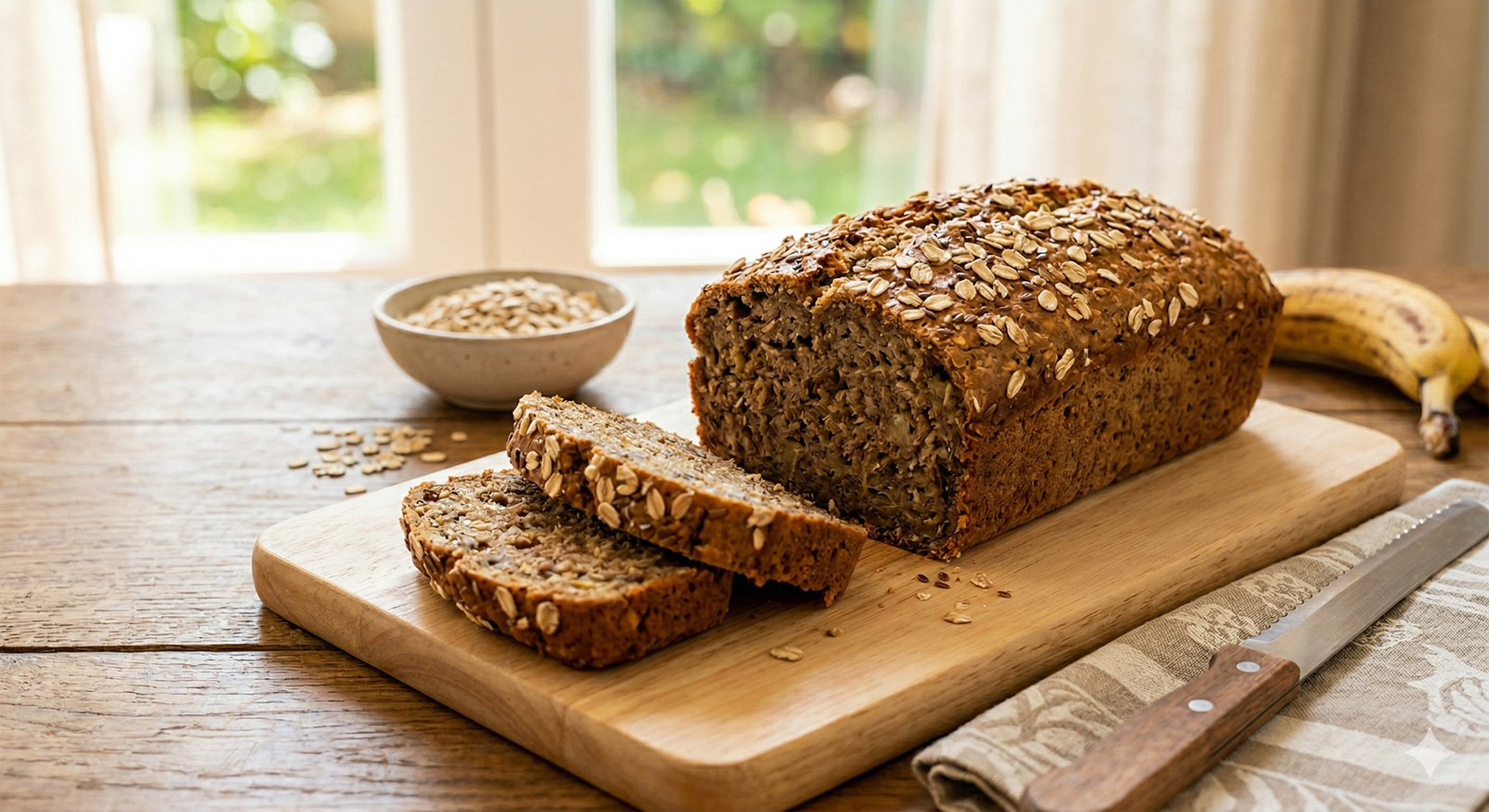 Pão de Aveia e Banana para Diabéticos